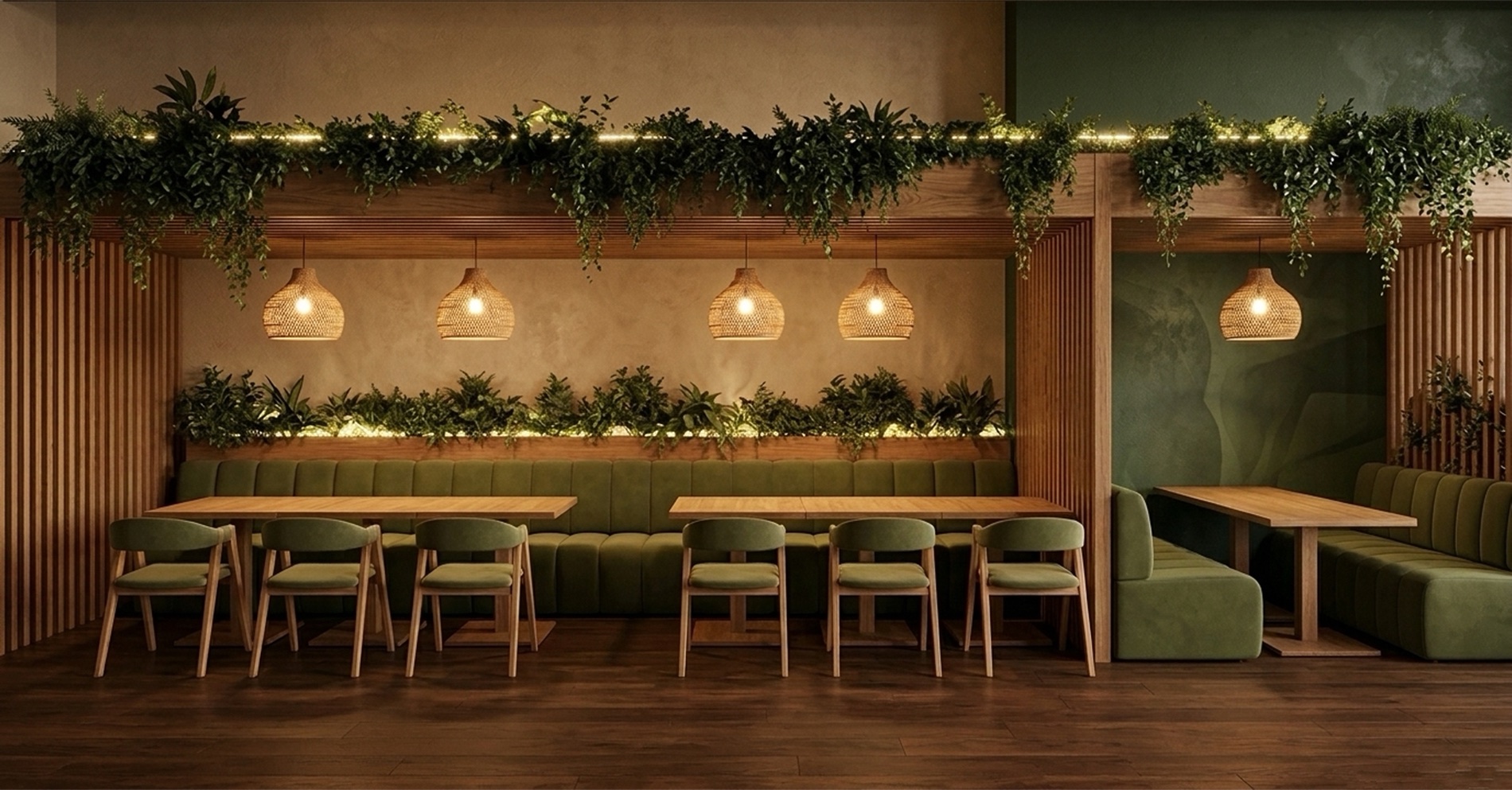Ботанический ресторан — 03 booth seating