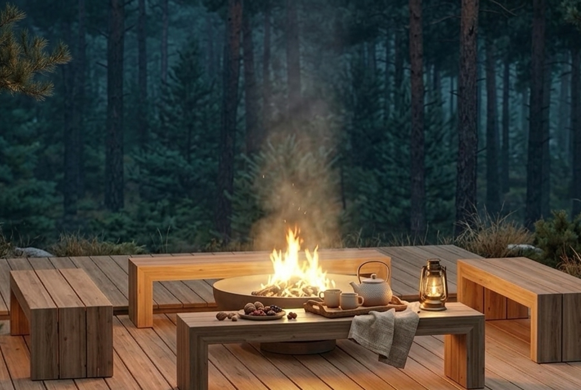 Арендный банный комплекс для компаний — 05 terrace fireplace