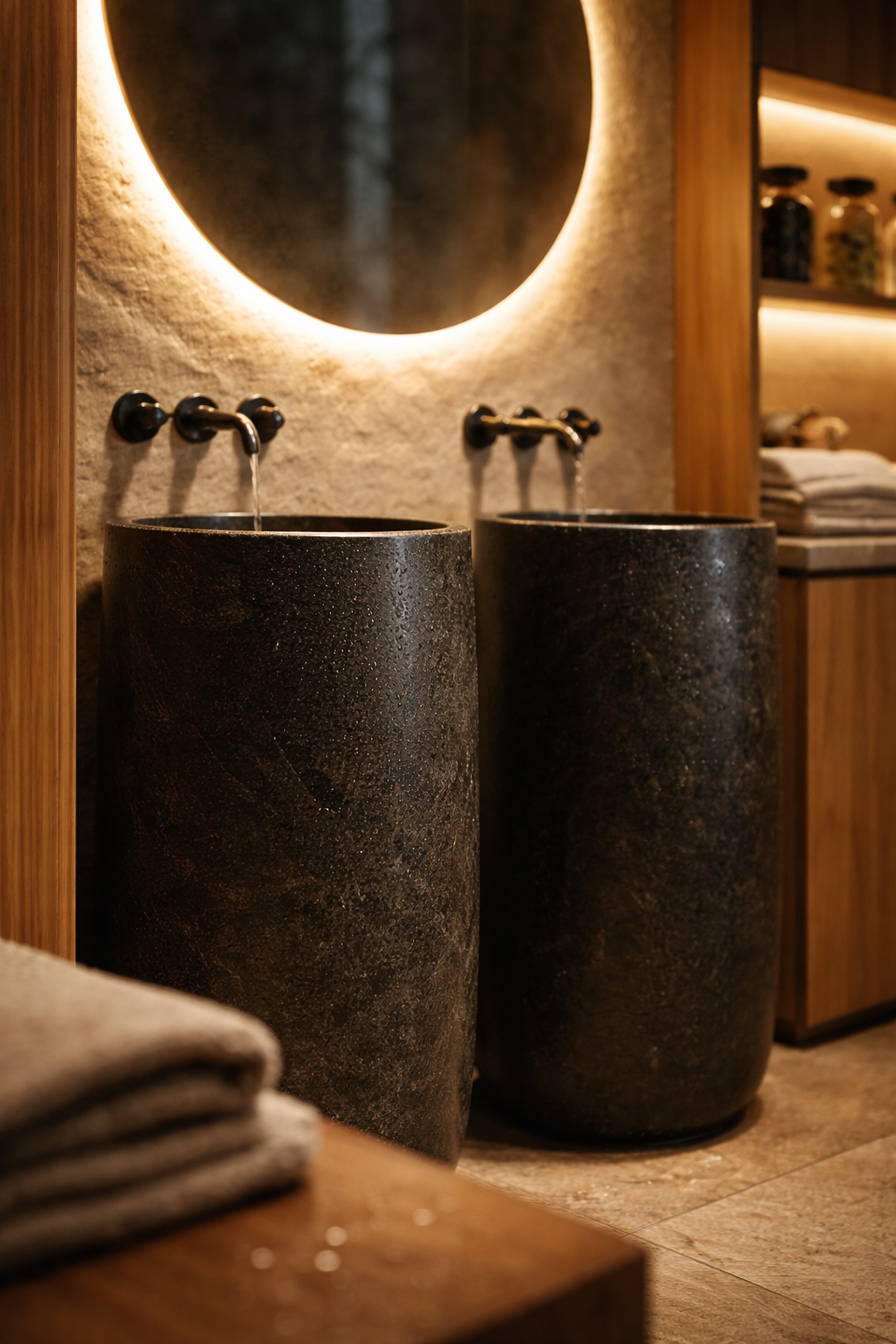 Приватная спа-баня для уединения — 07 washbasins detail