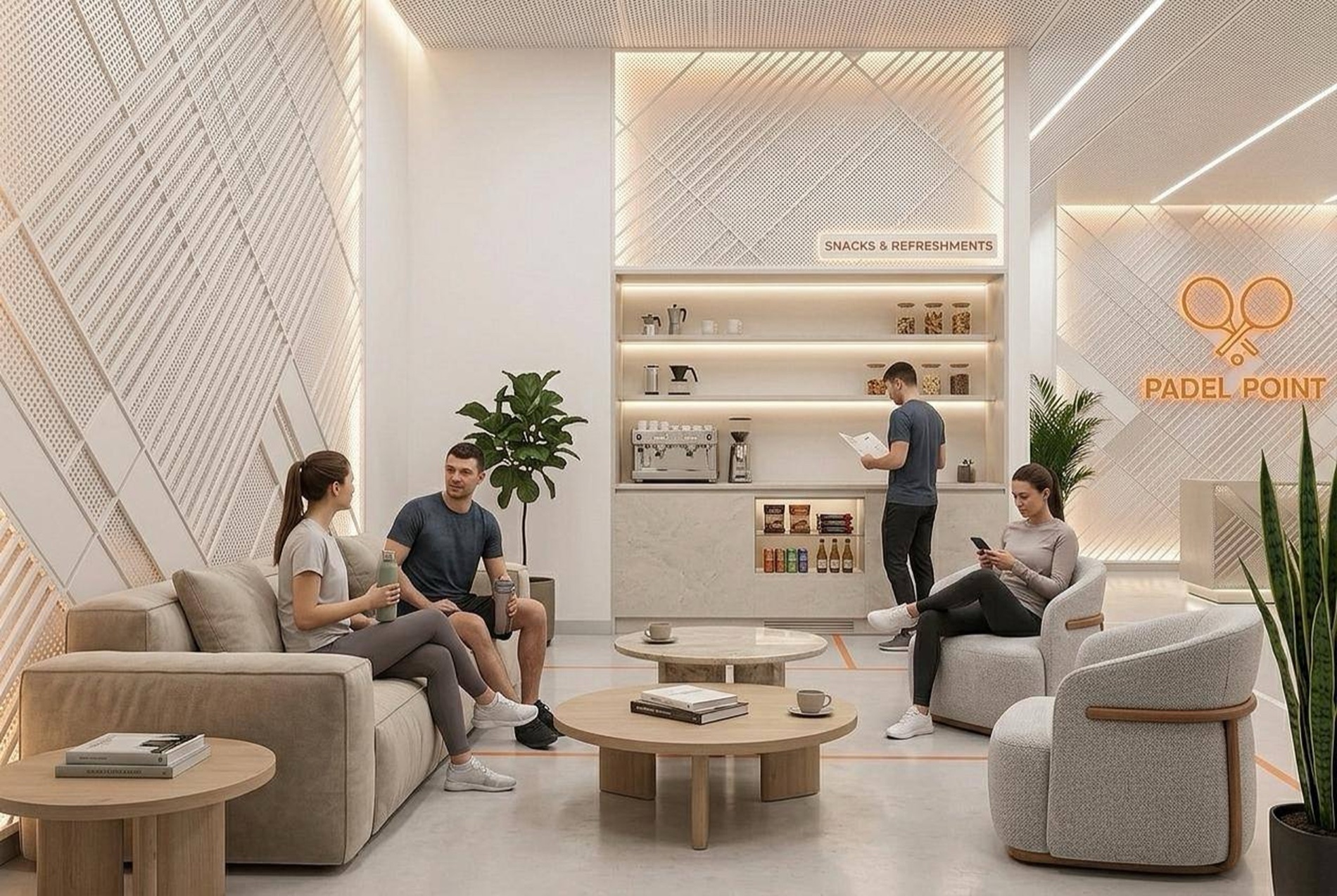 Клубное пространство падел-центра — 02 front desk