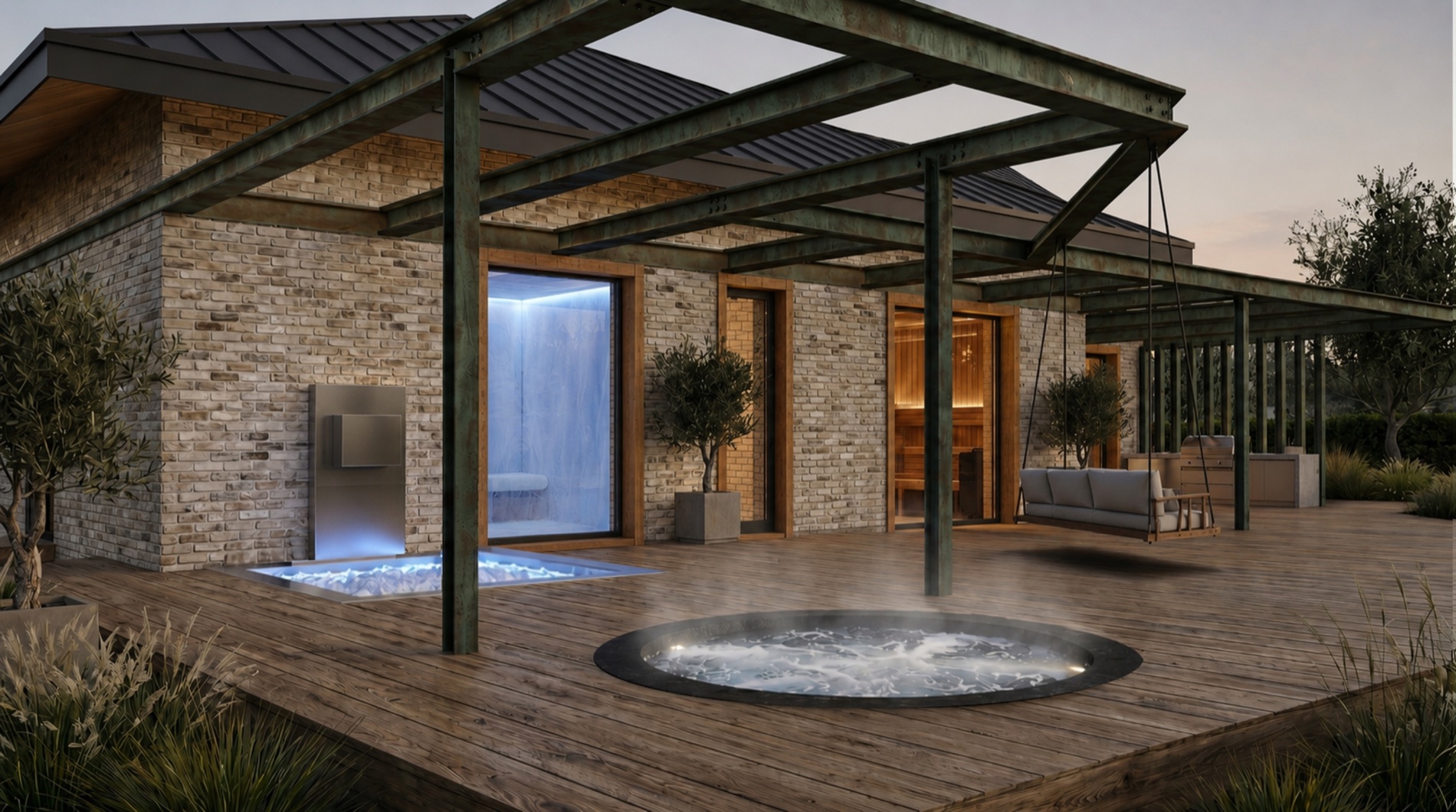 Дом отдыха и восстановления — 06 terrace spa pool