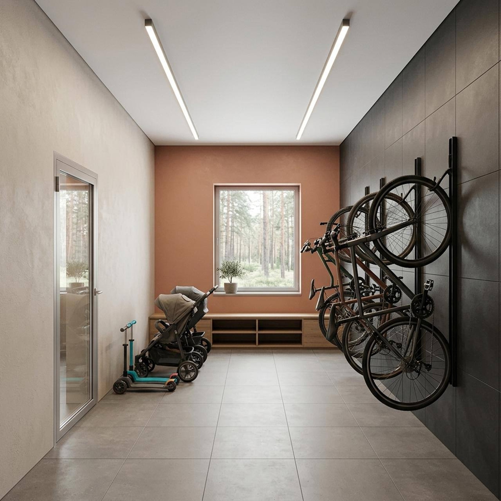 Реновация санатория в жилой комплекс — 05 bicycle storage